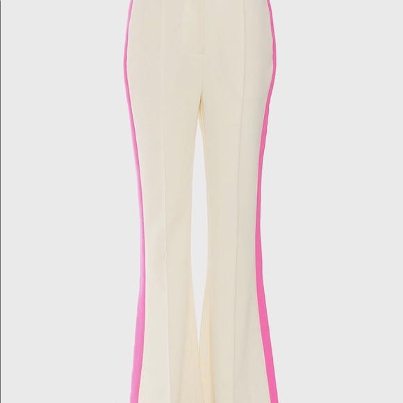 GAWQO ONE-BUTTON CONTRAST BLAZER AND FLARE PANT SET - Picture 6 of 9